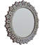 Miroir mural rond en bois massif