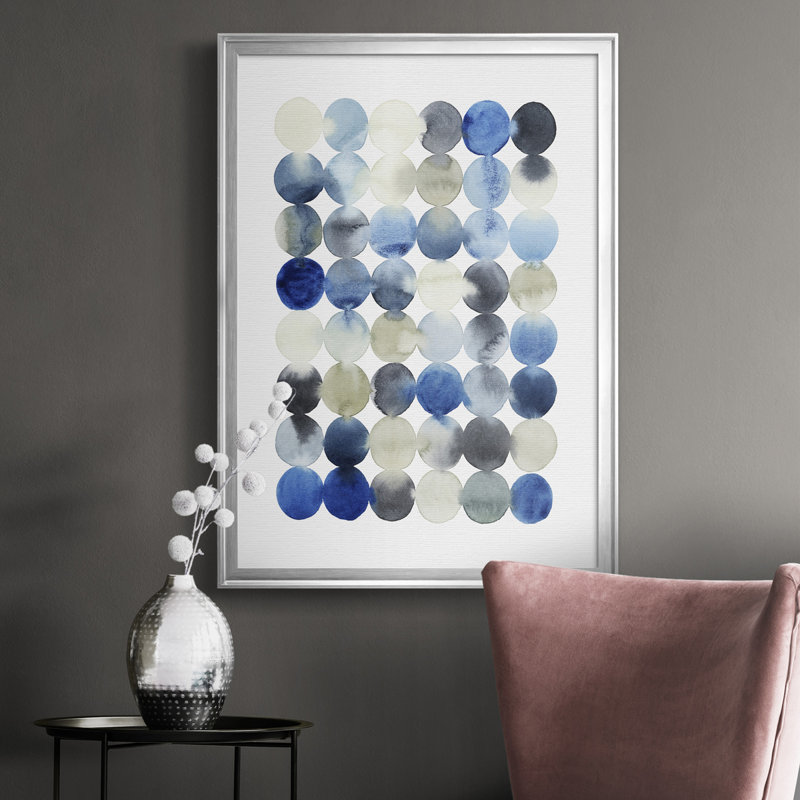 Organic Drops I - reproduction d'art sur toile, Argent, H 24,5 po x l 18,5 po x P 1 po