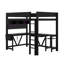 Lit mezzanine double en bois avec bureau, tablettes de rangement, DEL et station de charge-118028164