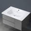 Integrated White Ceramic Basin, Drain Not Included