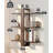 Floating Wall Shelves 3 Tier 20in Walnut Pine Wood Shelf for Living Room Bedroom Bathroom, Mid Century Modern Plant Photo Storage Shelving-778611516