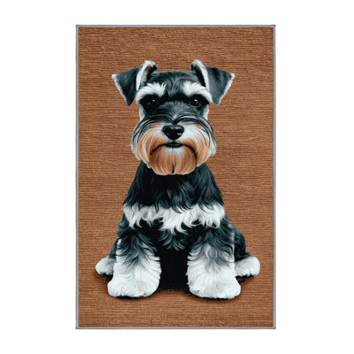 Washable Miniature Schnauzer Dogs Area Rug