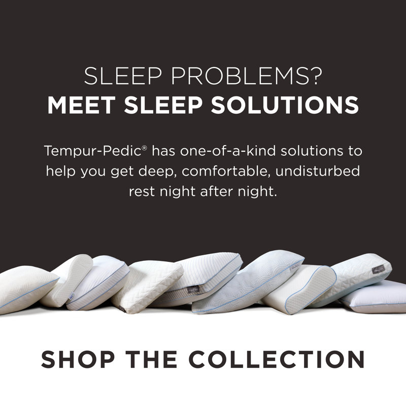 Tempur-Ergo Neck Memory Foam Extra Firm Pillow, 2 Pack, High Profile