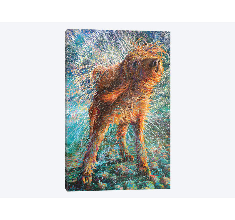 «Beaded Thread» par Iris Scott, impression sur toile tendue, H 12 po x l 8 po x P 0,75 po, Pas de tapis, Toile tendue