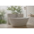 Manhattan 64" x 33" Freestanding Soaking Tub, Solid Surface Stone Resin Oval Bathtub - Gray-248725194