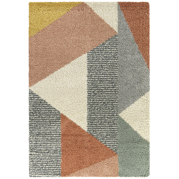 Tapis rose / gris / brun Satterlee