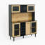 59" H Buffet Sideboard Cabinet With Storage Door & Power Outlet