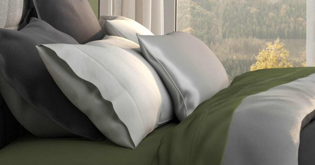 Premium Antimicrobial Bamboo Pillowcase Set by PureCare