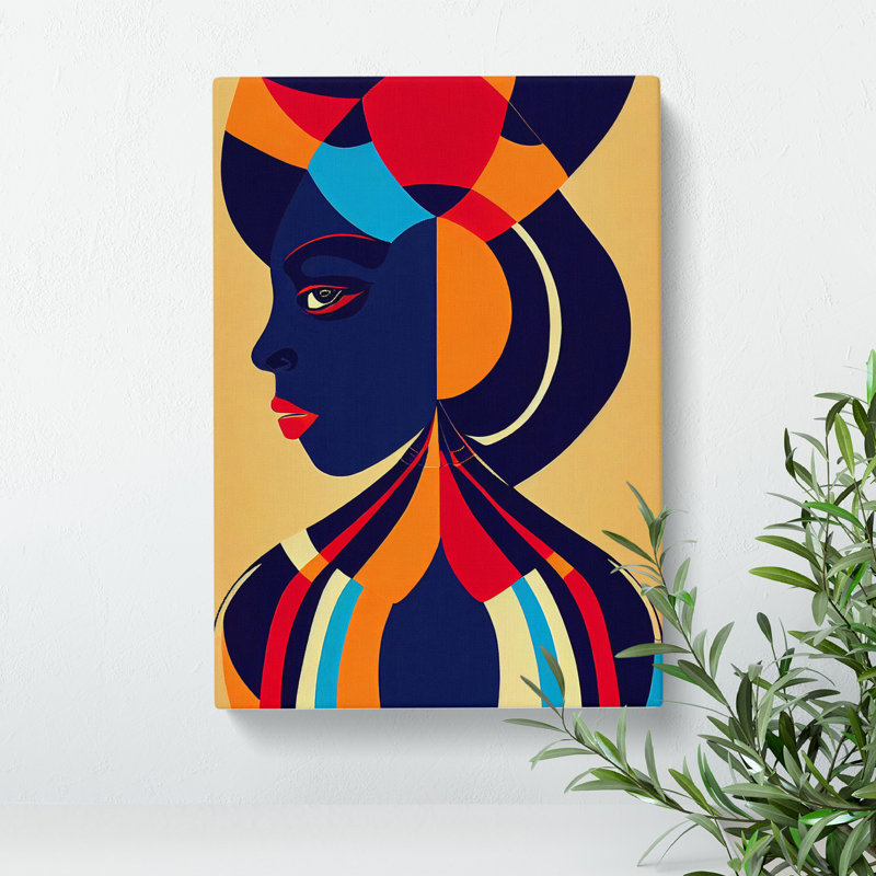 Abstract Face Of A Woman No.4 - Wrapped Canvas, 50cm H x 35cm W x 3cm D