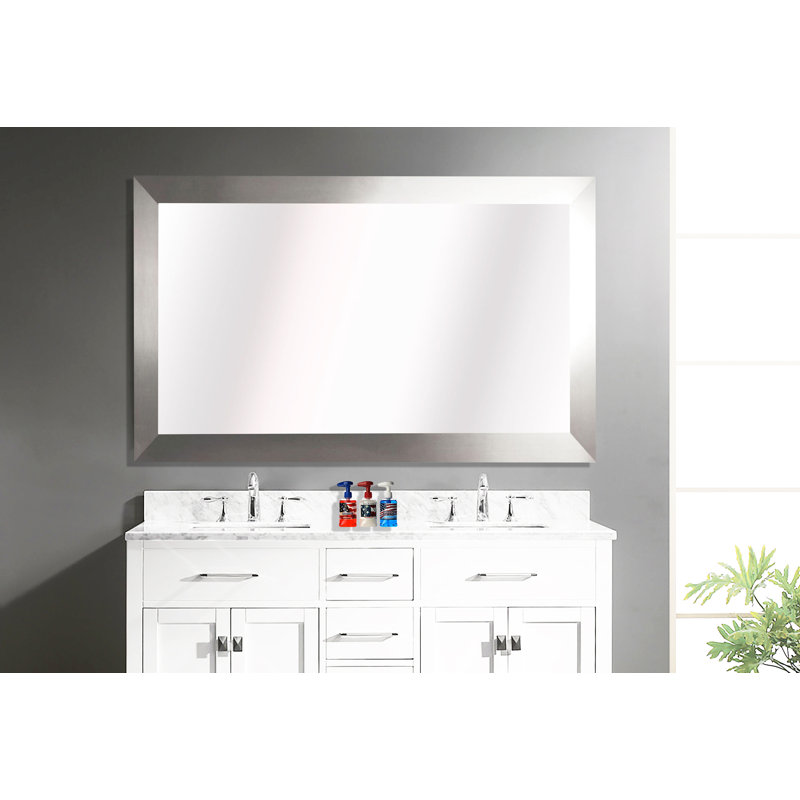 Tieger Mirror, Brushed Nickel, 32" H x 55" W