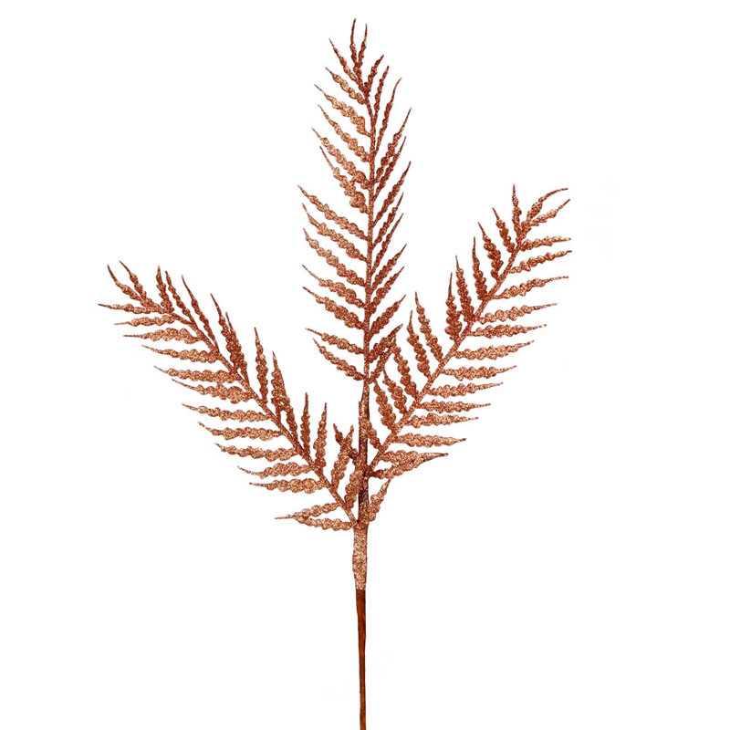 21'' Faux Fern Plant, Orange