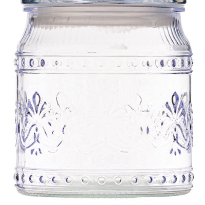 10 Strawberry Street Wentworth Glass Canister, Lavender