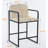 Elegant Counter Height Bar Stools Set of 2 – Upholstered Seats, Metal Frame, and Armrests for Kitchen Island or Home Bar-1308365773