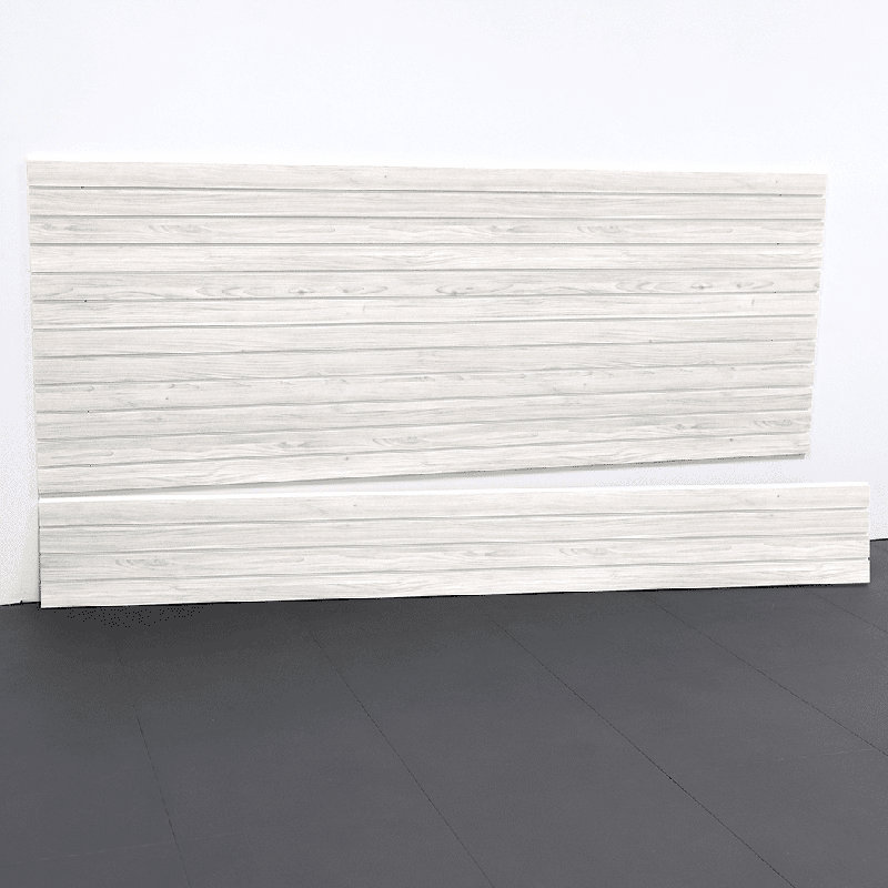 8Ft Laminated PVC Slatwall – Whitewood