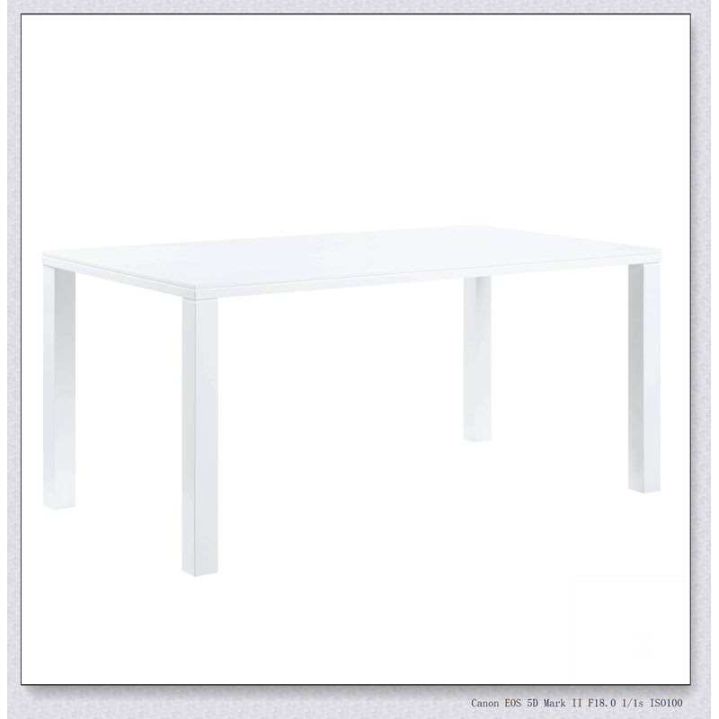 Pagan White High Gloss Finish Dining Table