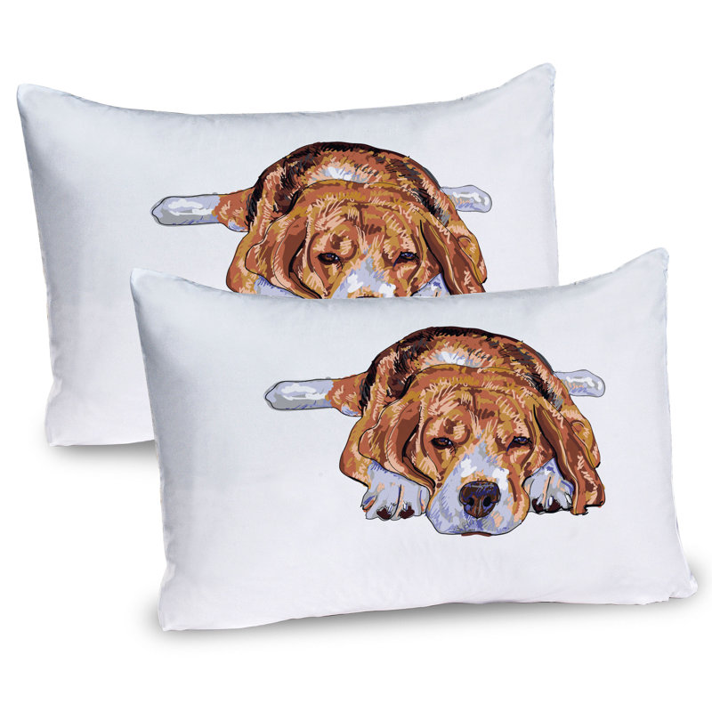 Ensemble de 2 taies décoratives Ambesonne Beagle, H 20 po x l 36 po