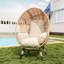 Elegant Arc Back Hanging Egg Chair