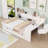 Wooden Daybed with Storage Drawers and Adjustable Study Desk-685555955-685555952