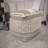 Wool And Cotton Upholstered Large Pouf Ottoman