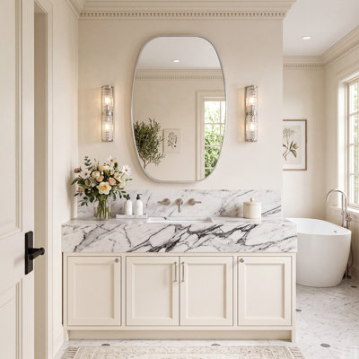 Metal Oval Wall Mirror