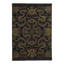Anaconda Machine Woven Wool Oriental Area Rug in Black/Gold