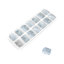 Set of 2 Ice Cube Trays - 14-Cube Spill-Resistant, Easy-to-Fill Trays with Lids for Freezing Food, Water, and Juice (Multicolor)