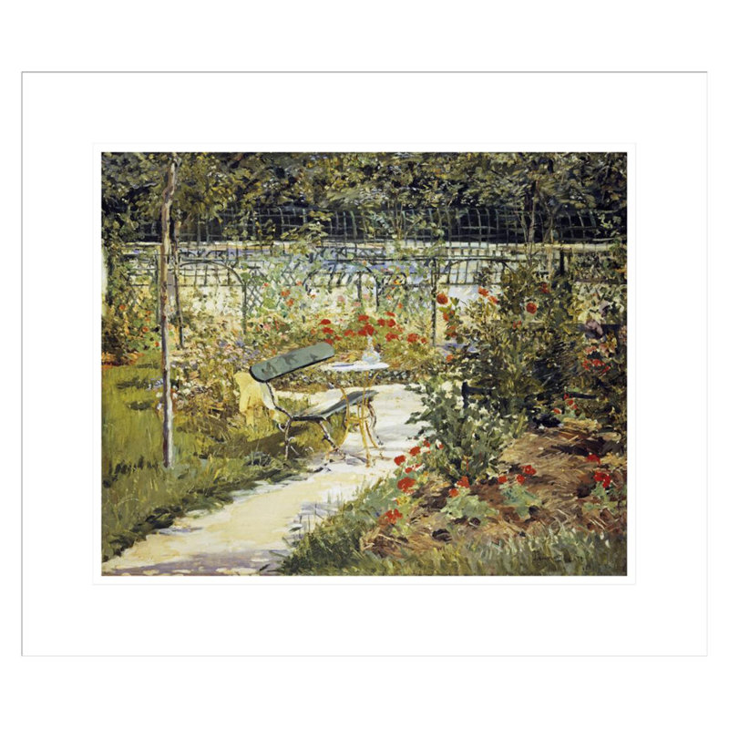 «The Bench The Garden at Versailles» par Edward Manet, impression giclée sur cadre, H 17,75 po x l 20,64 po