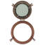 Porthole Mirror Wall Hanging Aluminium And Glass-1907717189-1907717187