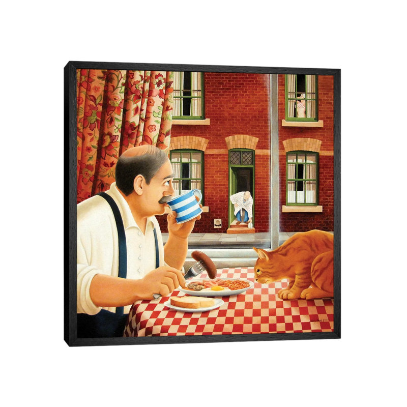 Arthur's Morning by Vicky Mount - Painting on Canvas, Black Framed, 45.72cm H x 45.72cm W x 3.81cm D