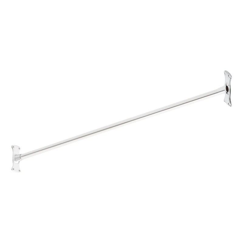 48" Brass Straight Shower Curtain Rod, Chrome