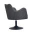 Fauteuil d'appoint pivotant en cuir véritable Loms-1695099730