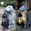 Statues de jardin solaire pour chien
