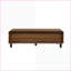 Table basse noyer et noire à plateau relevable pour le salon, peu encombrante et facile à nettoyer