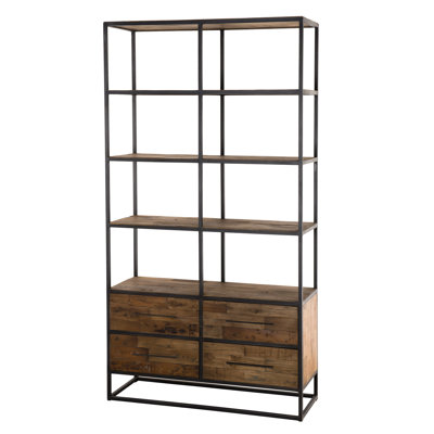 Marlow 210cm H x 110cm W Steel Standard Bookcase