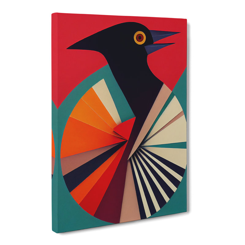 Crow Bird Abstract Vol.3 - Wrapped Canvas, 76cm H x 50cm W x 3cm D