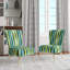 Chaise d'appoint rembourrée Serene Green Stripes