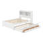 Lit plateforme double avec lit gigogne, tiroirs et port USB-411306440