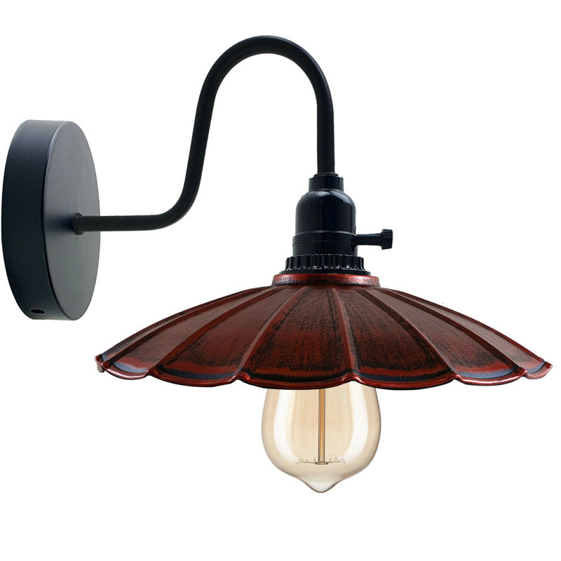Langston Armed Sconce, Rustic Red