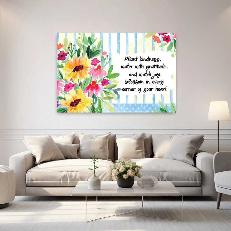 Art contemporain, tournesol, marguerite, plante, H 40 po x l 60 po