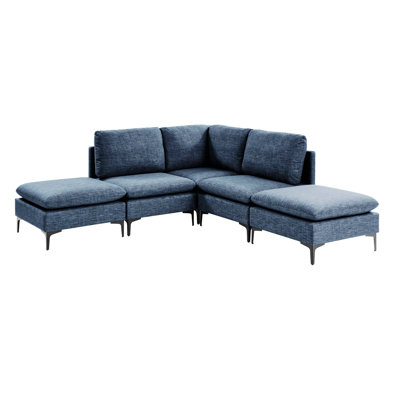 Canapé modulaire, canapé modulaire avec pieds en métal