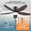 Ventilateur de plafond encastré avec lumière et télécommande-960508405-960508404