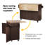 Îlot de cuisine de style campagnard de 131 cm avec abattant rabattable, meuble de rangement mobile avec tiroirs, étagère à épices et porte-serviettes pour la cuisine-109973106