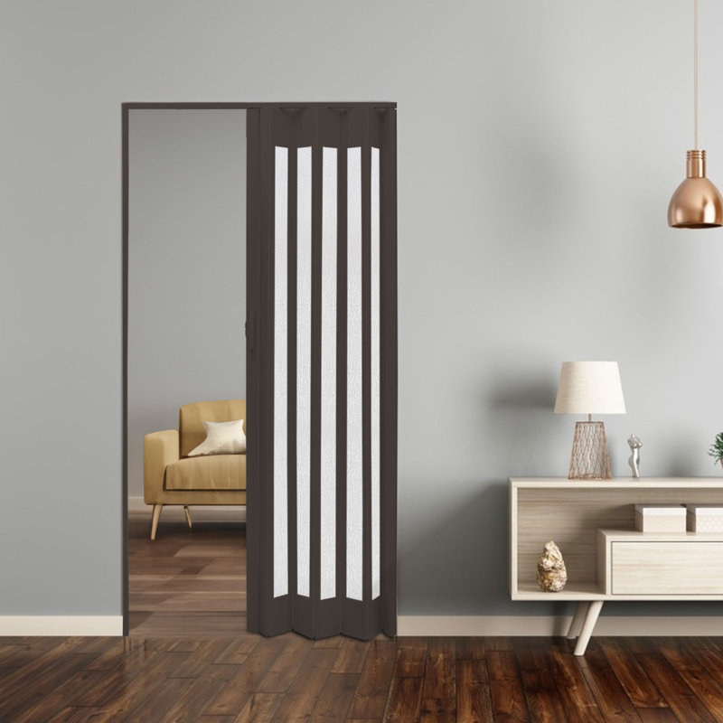 Chamberlan PVC/Vinyl Bi-Fold Doors, 87 cm x 203 cm, Black