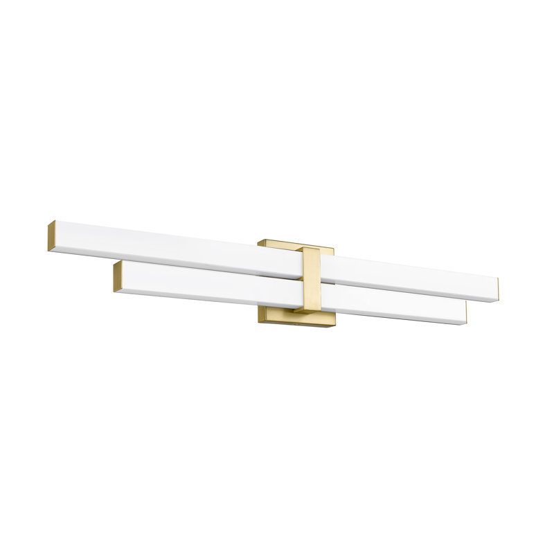 Éclairage pour salle de bain 2 lumières Brinli, Or moderne