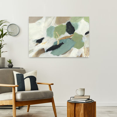 Vert, sérénité, art biologique moderne et abstrait
