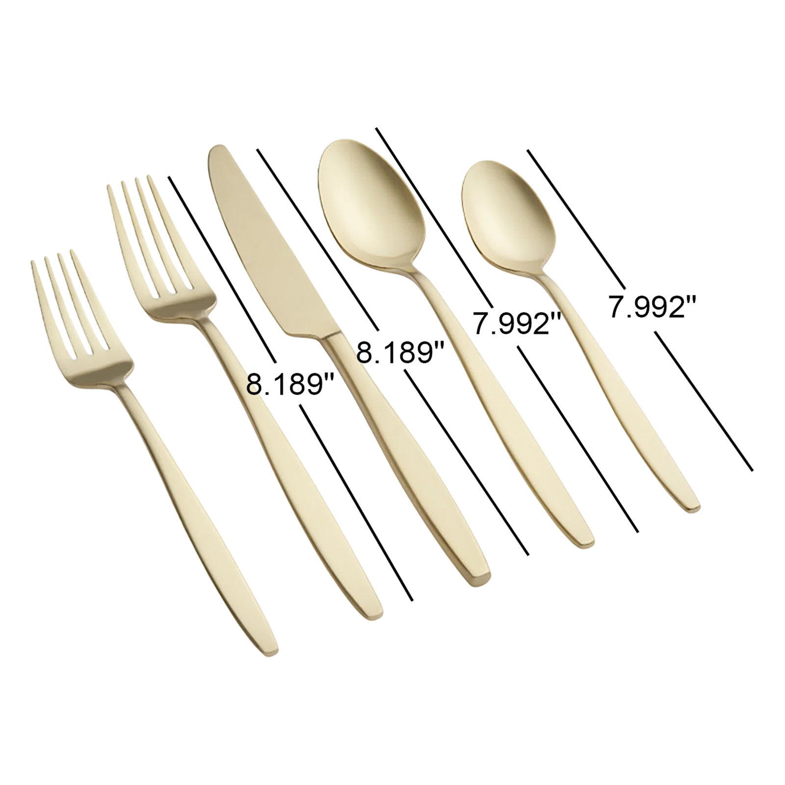 20-Piece Flatware Set, Service For 4, Champagne