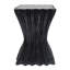Table d'appoint d'extérieur, table de bout Wave Design, table d'appoint décorative, tabouret de jardin en béton léger pour terrasse, balcon, côté piscine, couleur noire-784520944