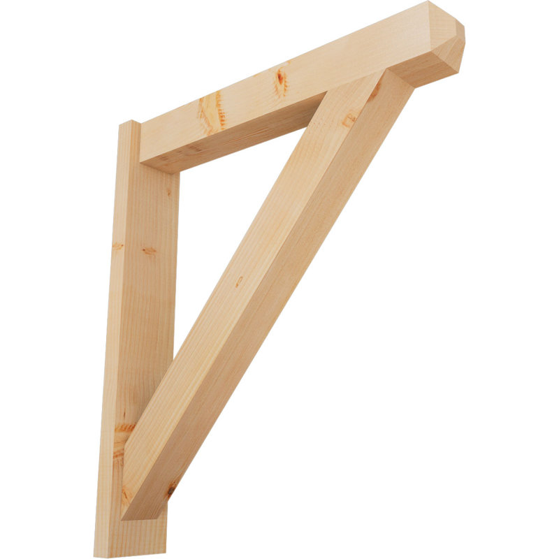 Artisan traditionnel en bois rustique, Sapin Douglas de 5 1/2 po (lisse), P 30 po x H 34 po