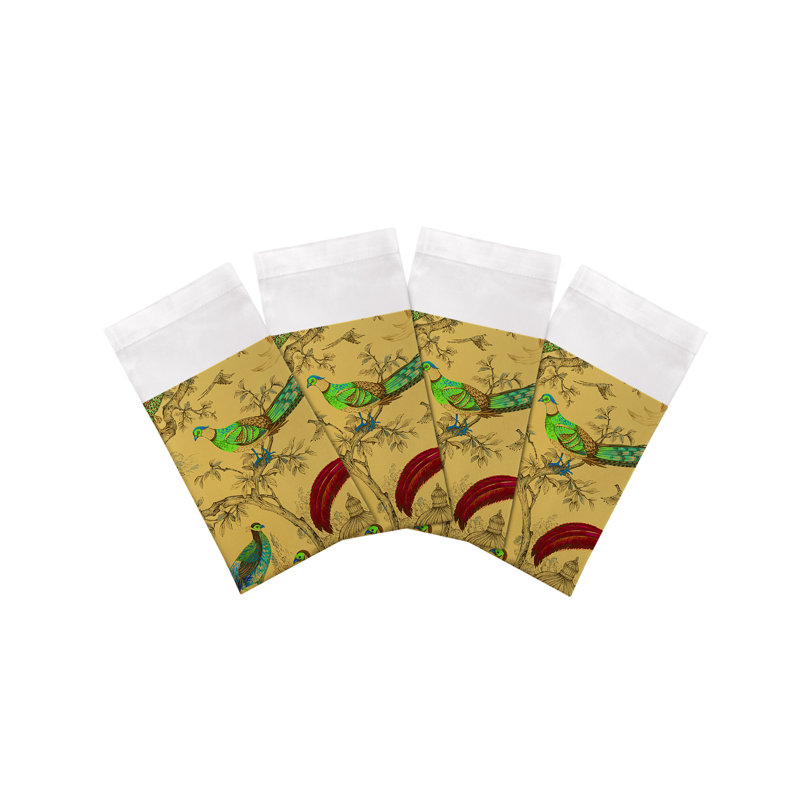 Pheasant Fall Sauvage Cotton Sateen Dinner Napkins, Mustard