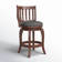Morgan Swivel Upholstered Counter Stool with Solid Wood Frame